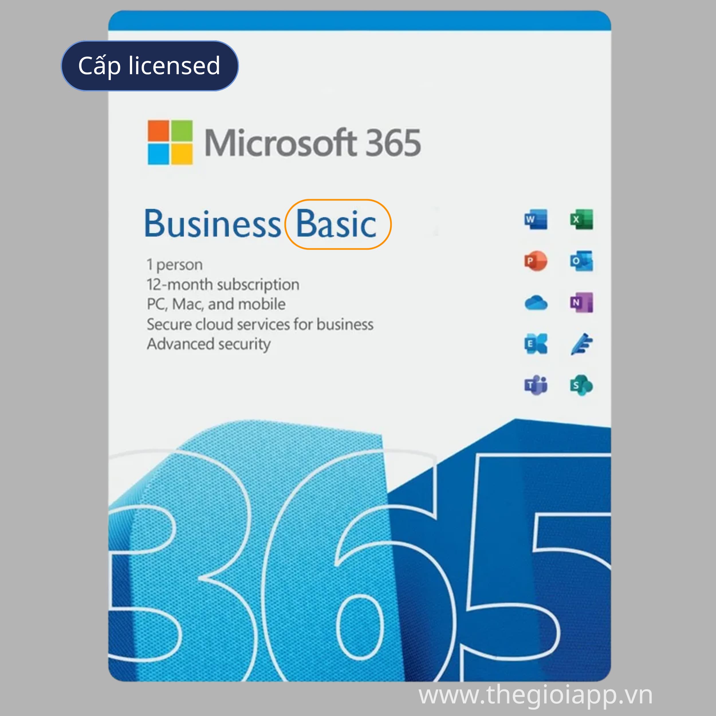 Phần mềm Microsoft 365 Business Basic – 12 tháng