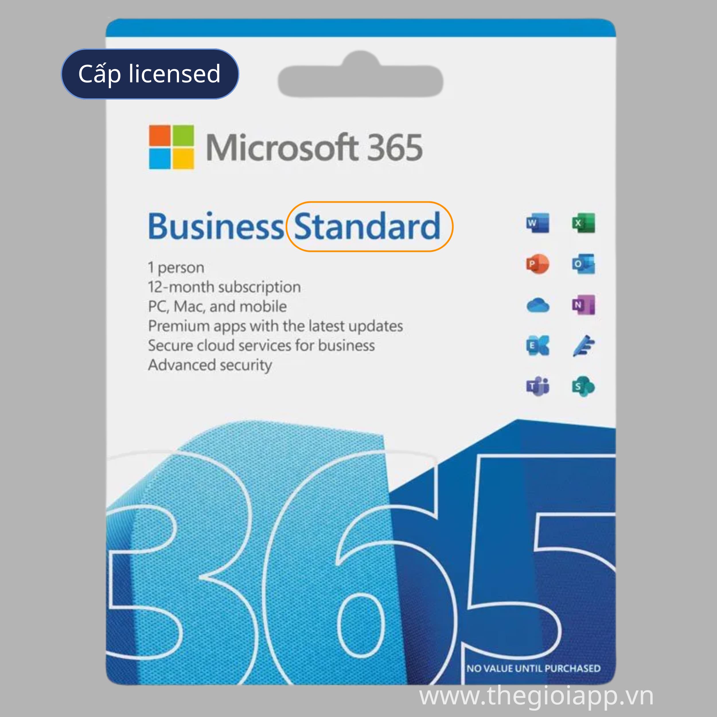 Phần mềm Microsoft 365 Business Standard – 12 tháng
