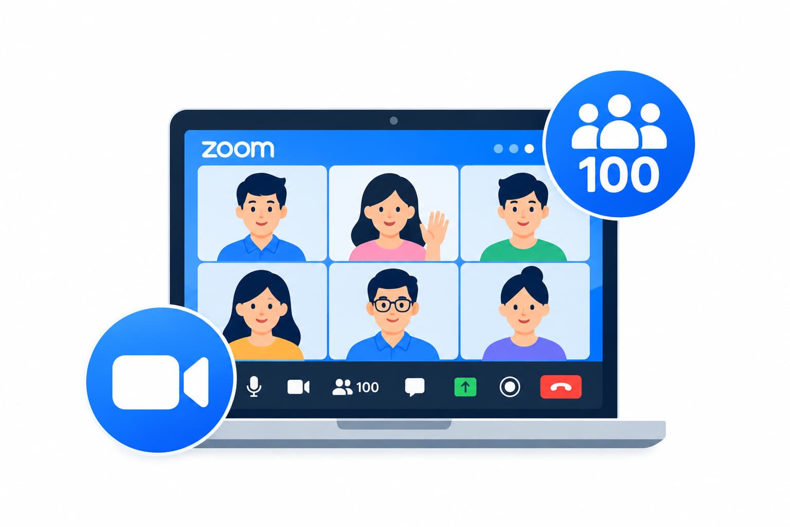 Ph&ograve;ng Họp Zoom 100 Người