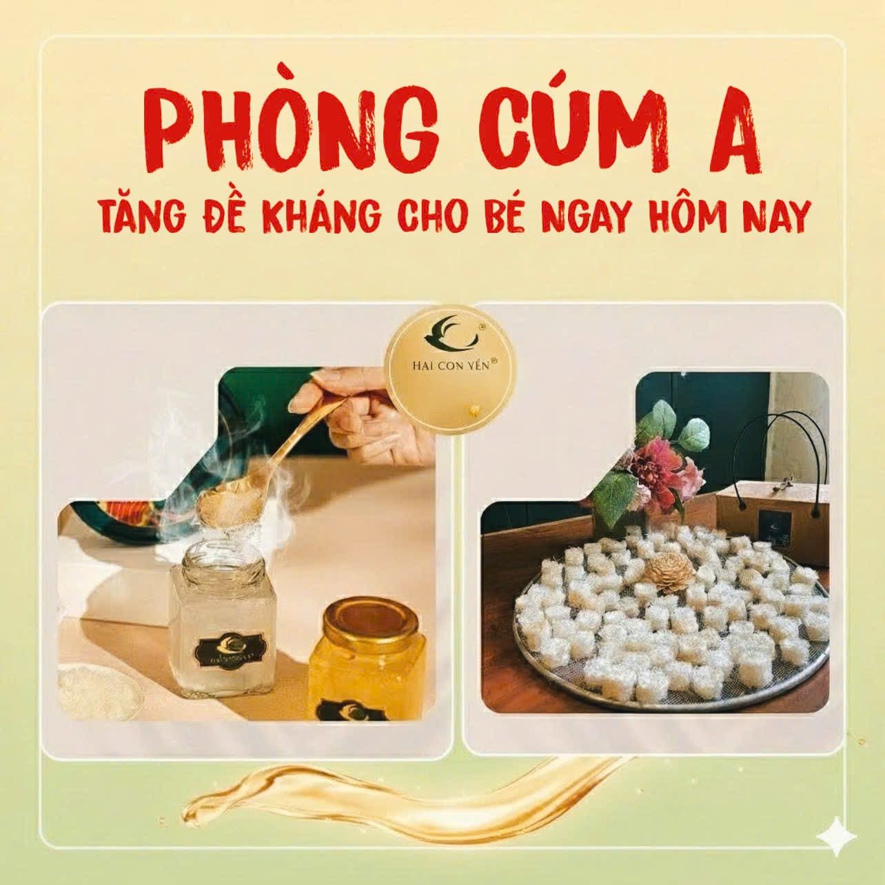 Phòng Cúm A - Tăng Đề Kháng Cho Bé Với Yến Baby và Yến Chưng Nóng Hai Con Yến